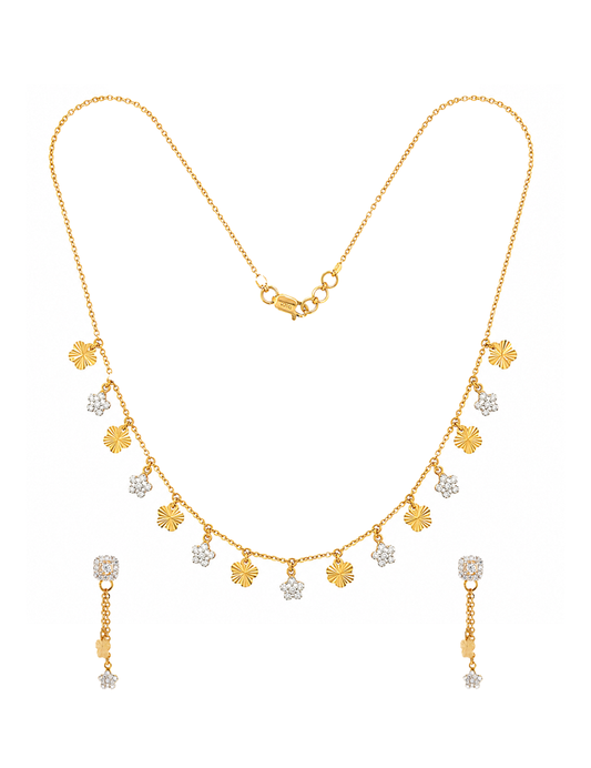 Floral Lumière Necklace Set - 22 Karat