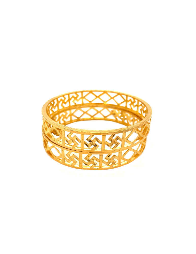 Gold Bangles 22 Karat - Set Of 2