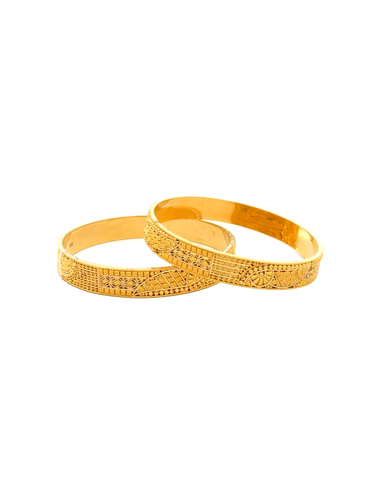Gold Bangles 22 Karat - Set of 2