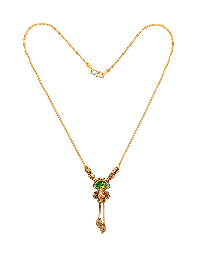 Haritmayuri Heritage Necklace - 22 Kt