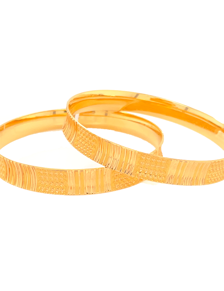Gold Bangles 22 Karat - Set Of 2