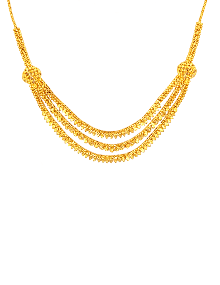 Gold Necklace Set with Earrings 22 Karat