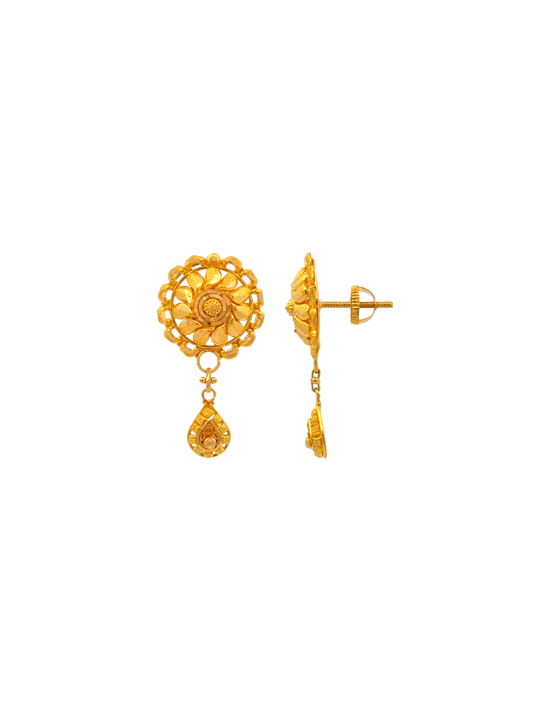 Gold Earrings - 22 Karat