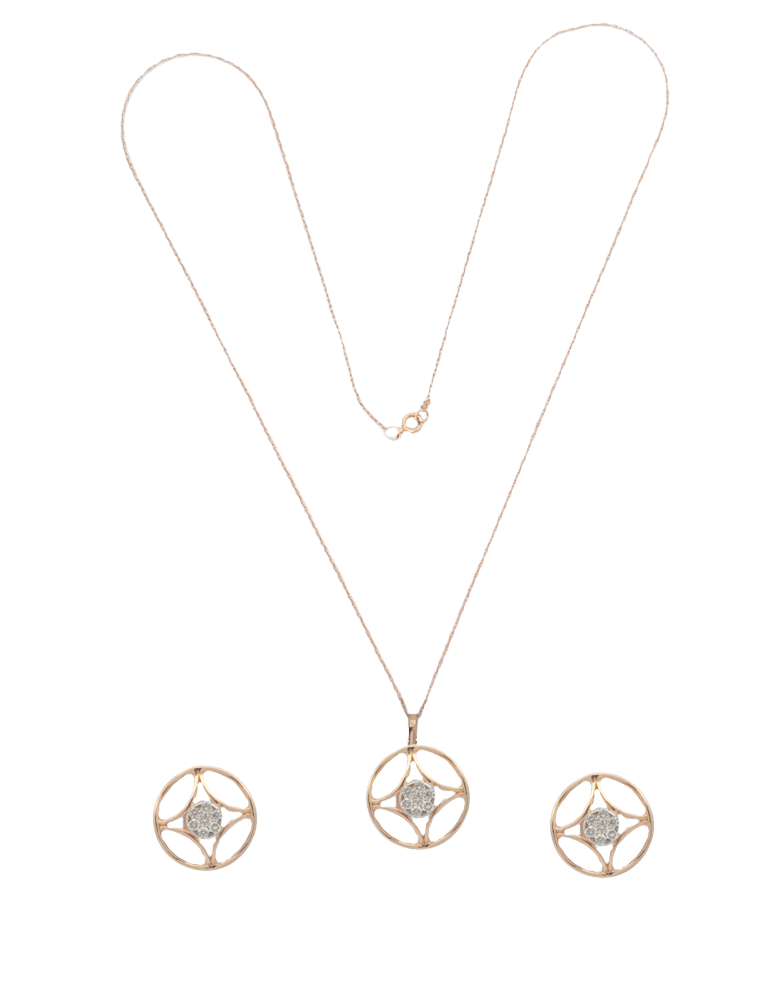 Diamond Pendent Set - 18 Karat