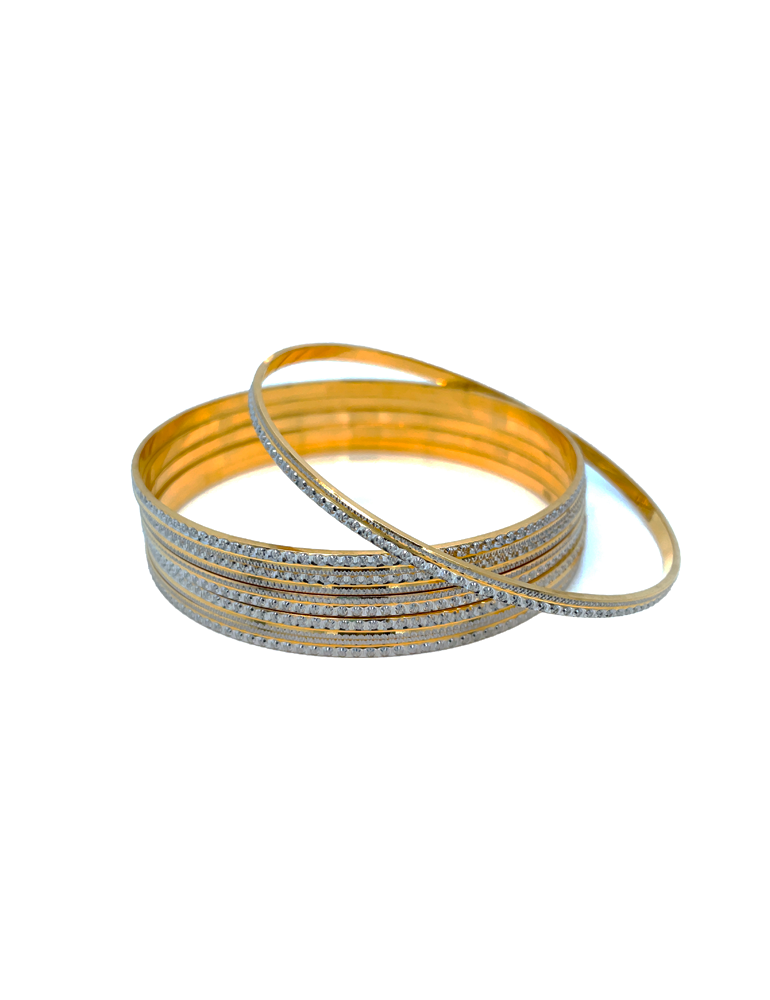 22 Karat Gold Bangles - Set of 8