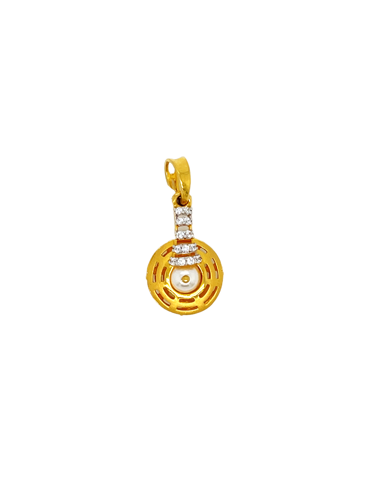 Gold CZ Pendant 22 Karat