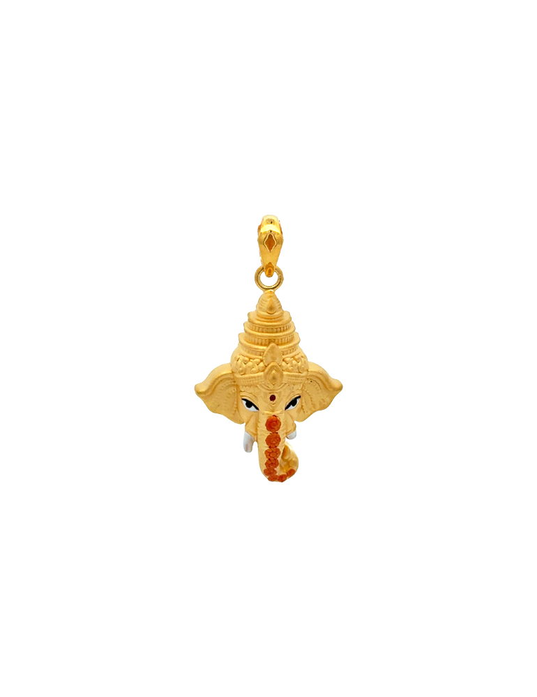 Gajamukha Heritage Pendant - 22 Kt