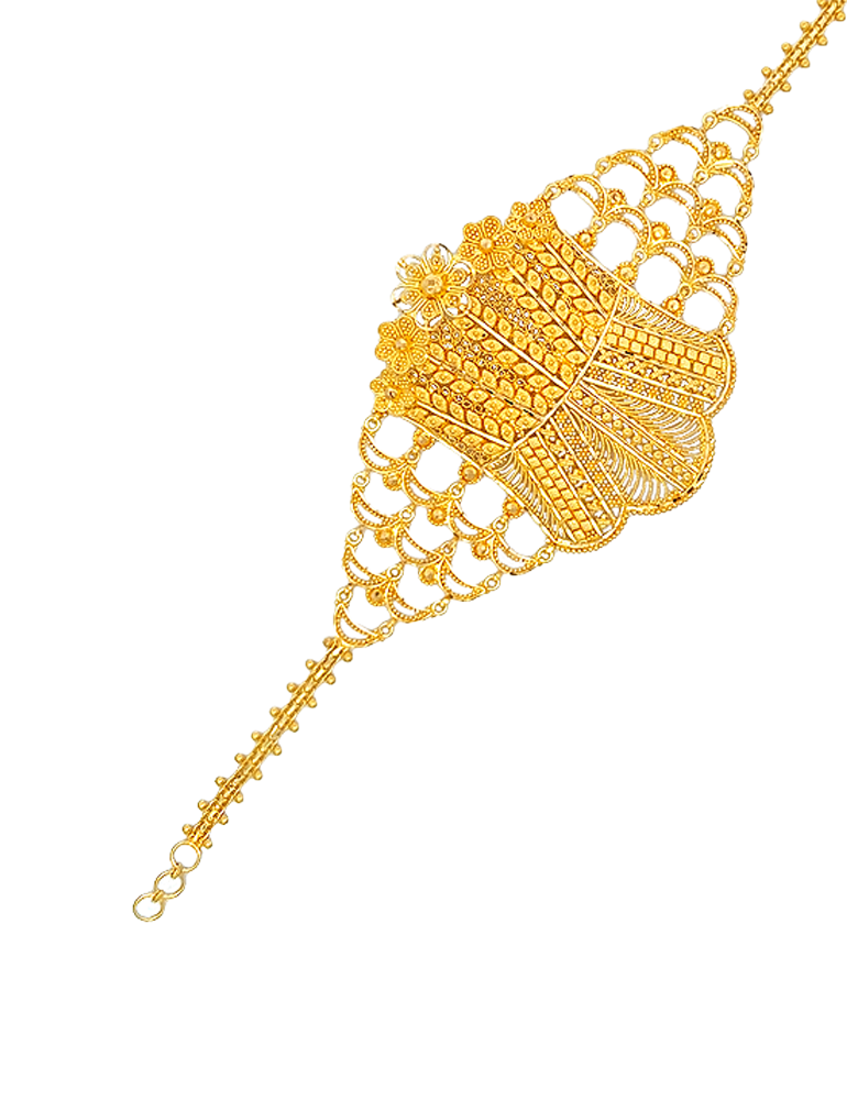 Gold Seashell Symphony Bracelet - 22 Karat