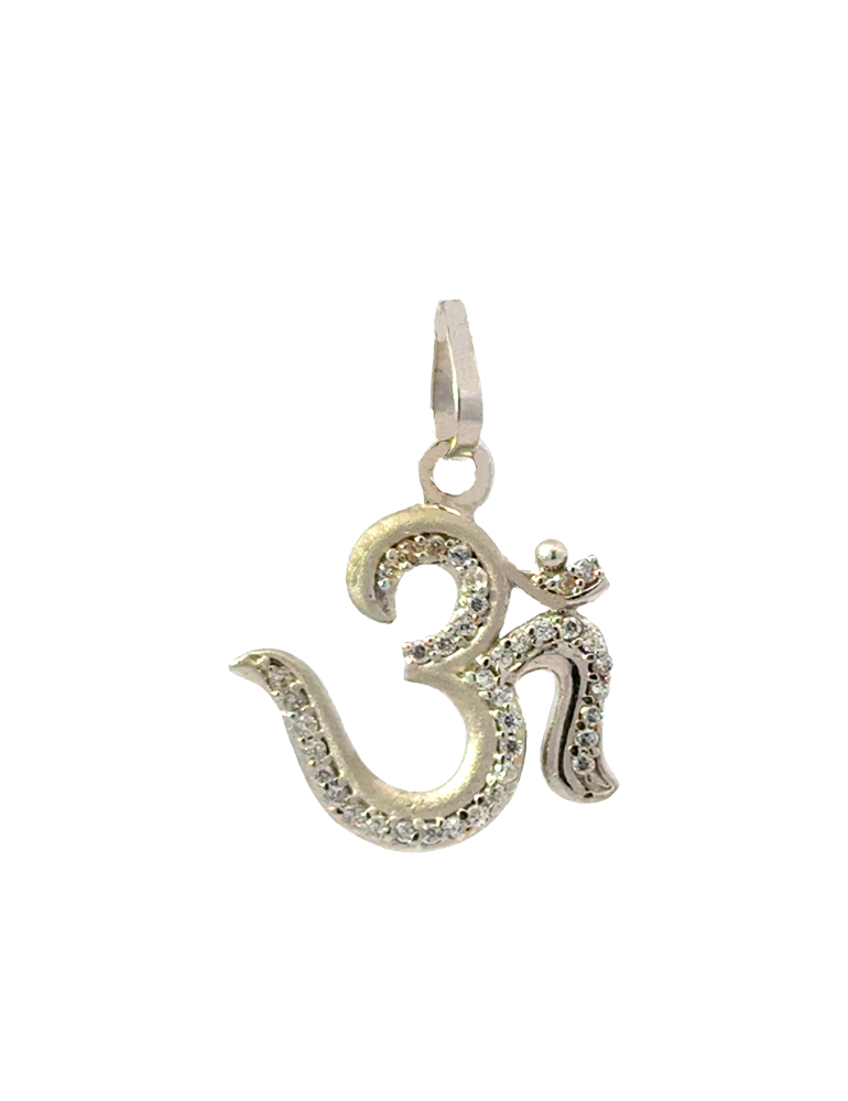 Gold Two-Tone Pendant 22 Karat With Cubic Zirconia