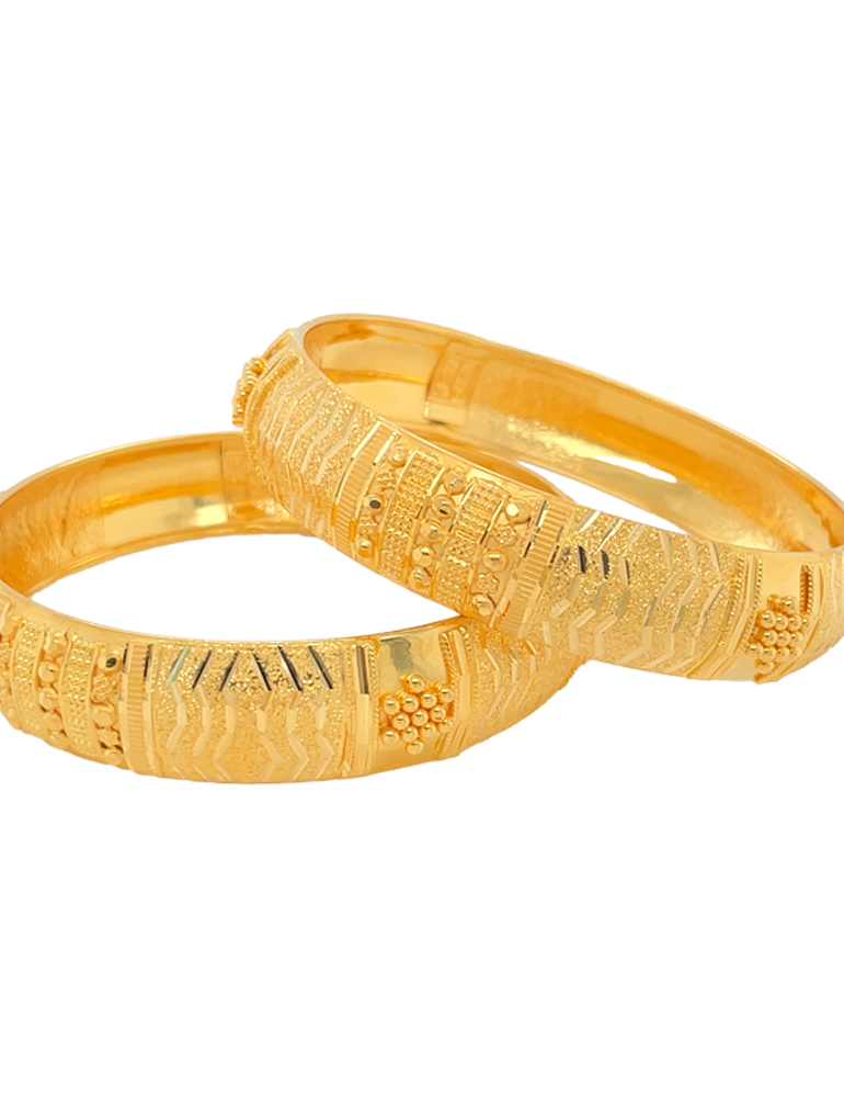 Gold Bangle 22 Karat Set Of 2