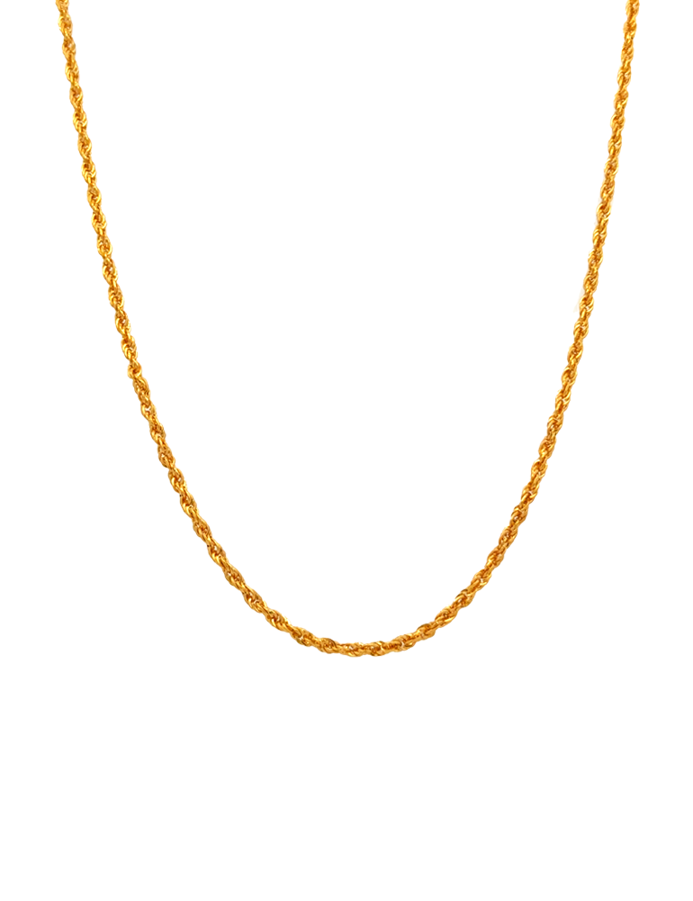 Gold Rope Chain - 22 Karat