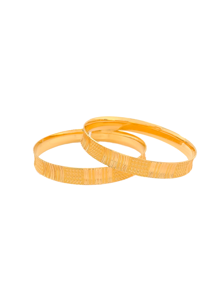 Gold Bangles 22 Karat - Set Of 2