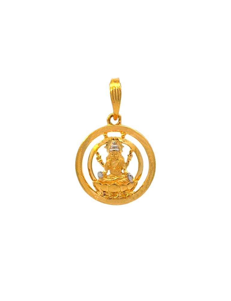 Lakshmi Devi Gold Pendant-22Karat