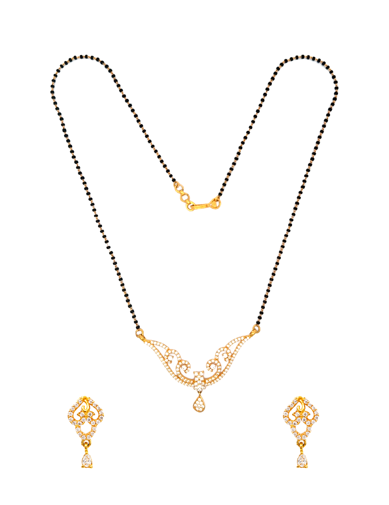 Vallari Gold Mangalsutra Set - 22 Karat