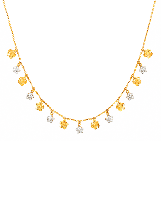 Floral Lumière Necklace Set - 22 Karat
