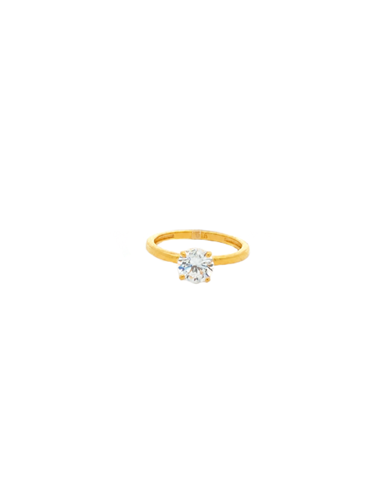 Eterna Solitaire Gold Ring - 22 Karat