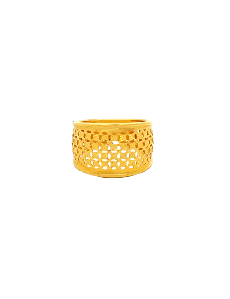 Ornava Heritage Mesh Gold Ring 22 Kara