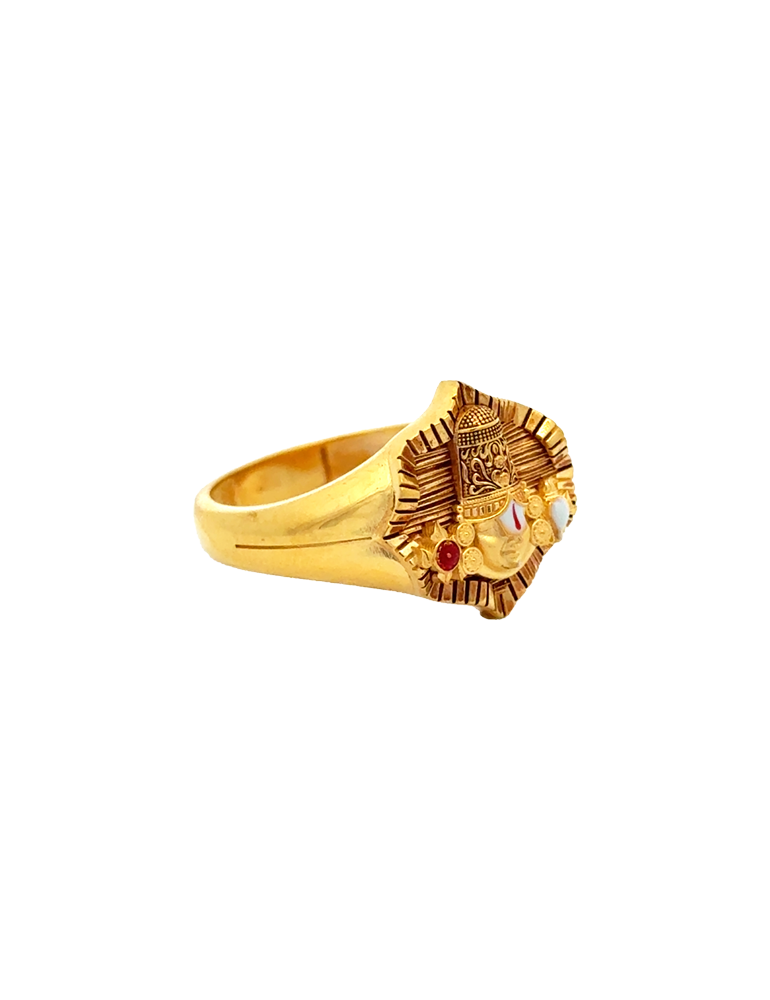 Lord Venkateswara Temple Ring - 22 Karat