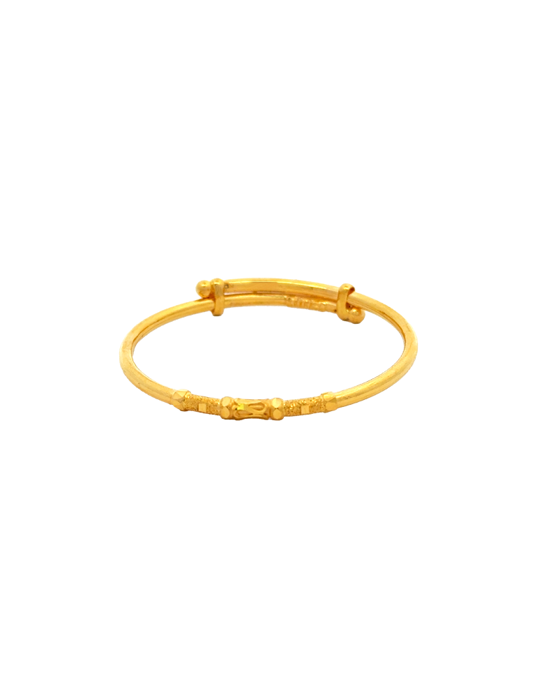 Gold Kid's Bangle Bracelet - 22 Karat