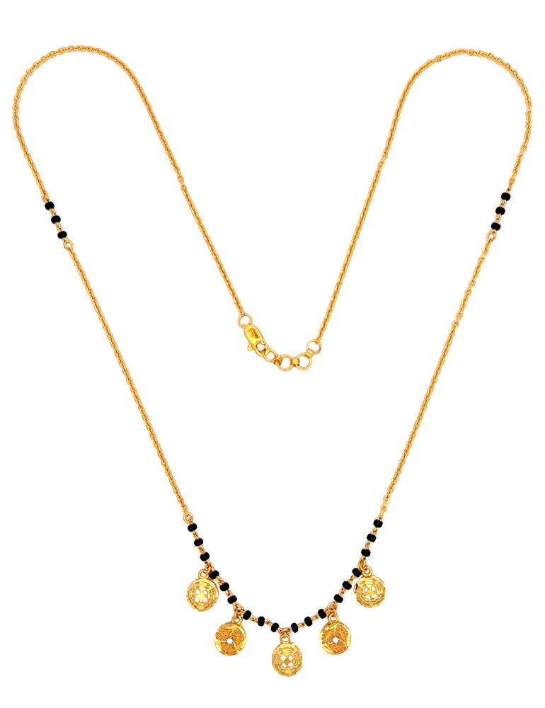 Filigree Drop Mangalsutra - 22 Karat