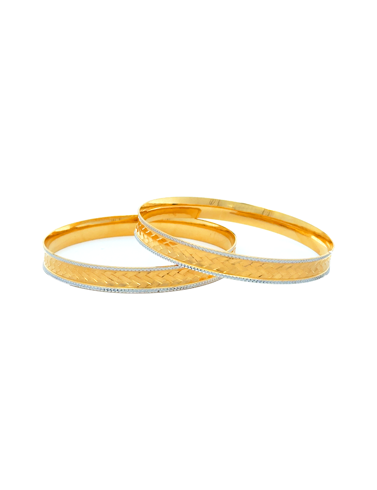22 Kt Gold Bangles - Set of 2