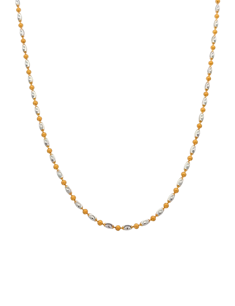 Tarang Two-Tone Flow Chain - 22 Karat