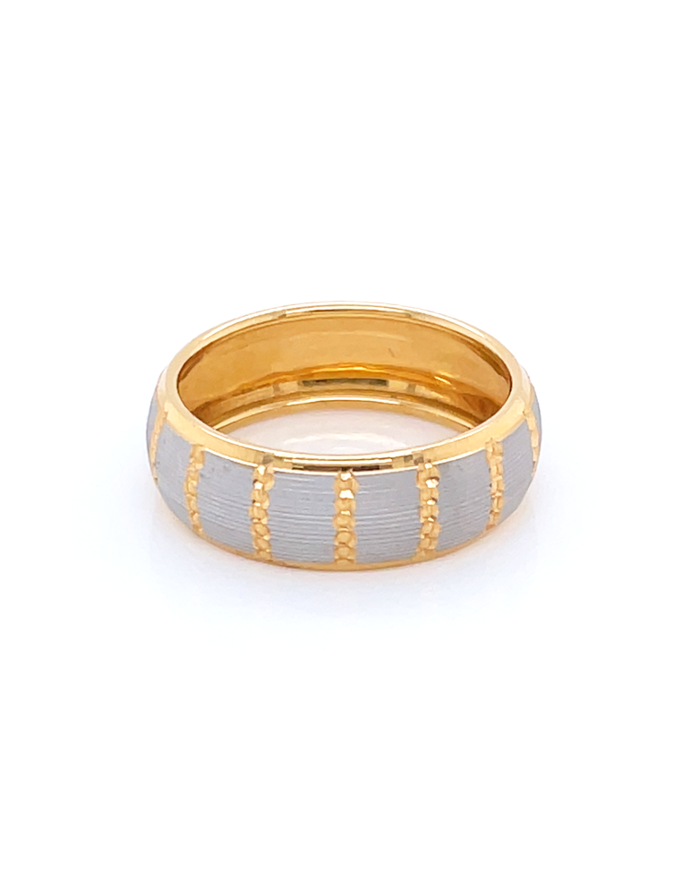 Gold Two-tone Band 22 Karat
