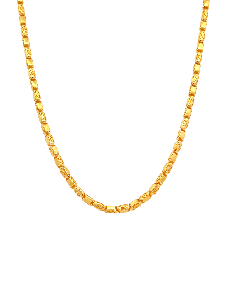 Vedra Geolink Pattern Gold Chain - 22 karat