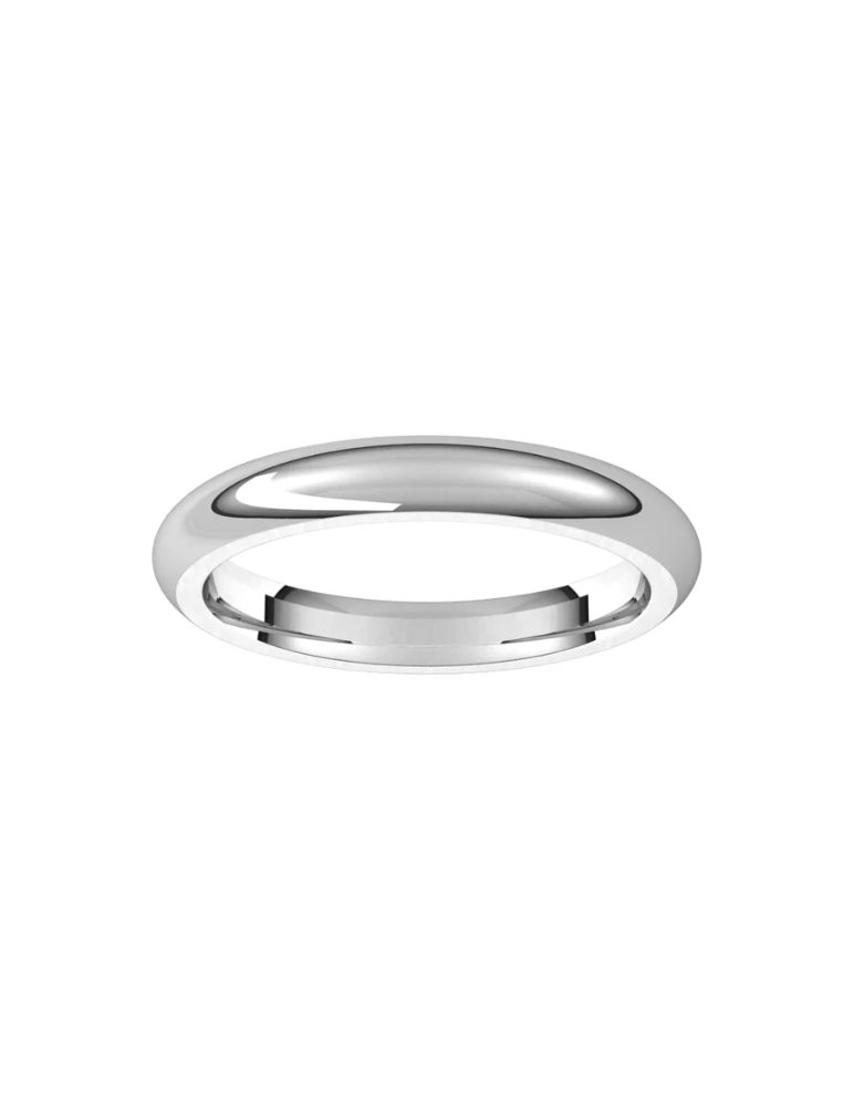 Platinum Half Round Comfort Fit Band