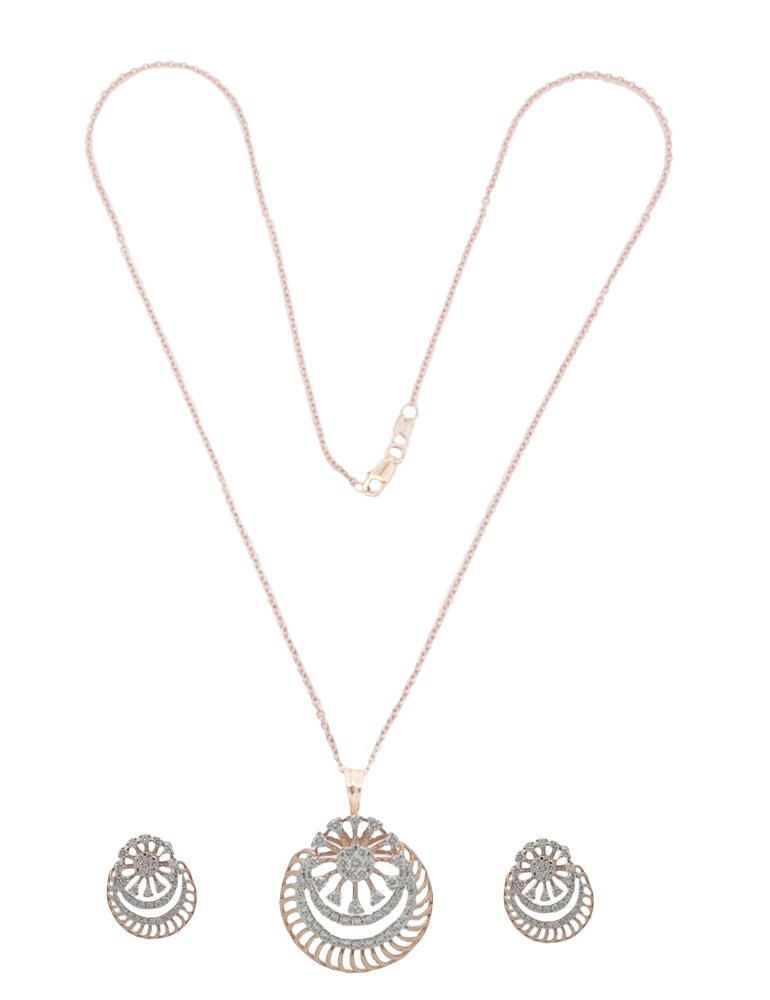 Diamond Set with Earrings 18 Kt
