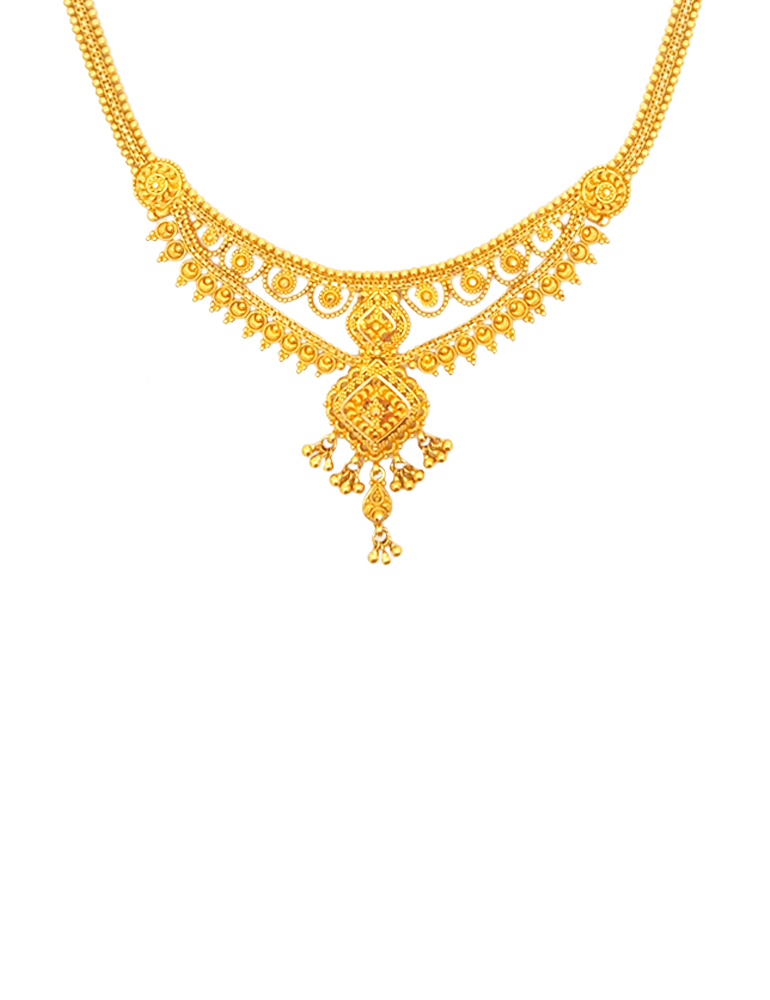 Gold Neckalce Set - 22 Karat