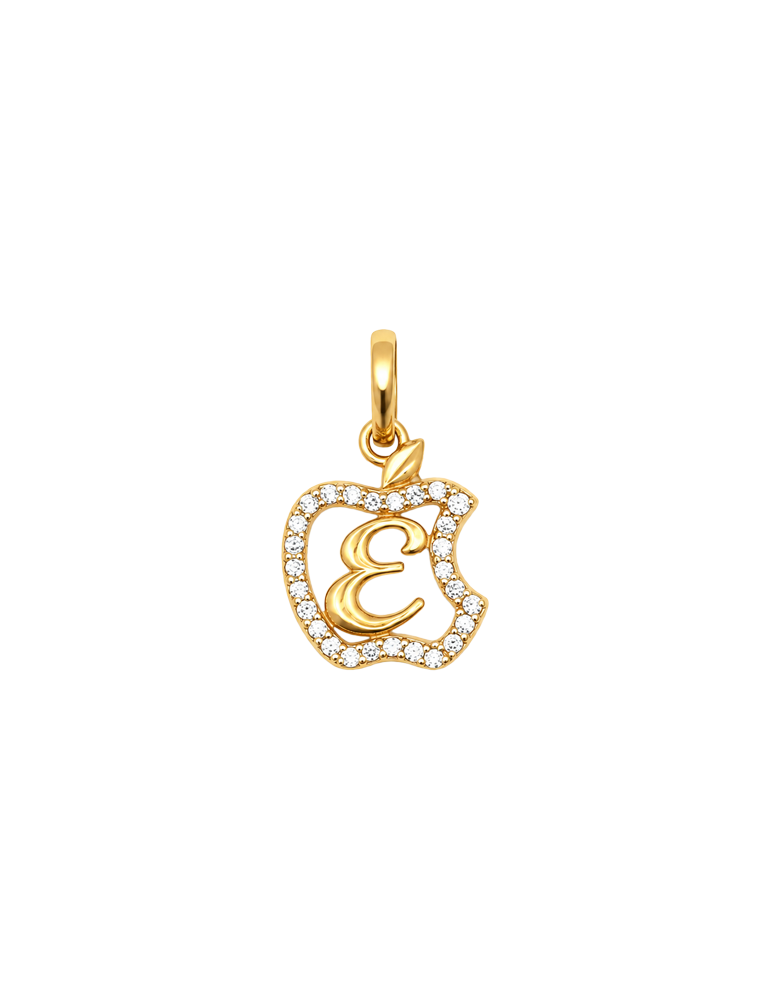 Initial 'E' Gold Pendant - 22 Karat