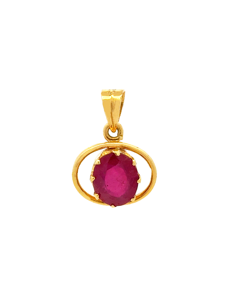 Timeless Ruby Solitaire Set - 22 Karat