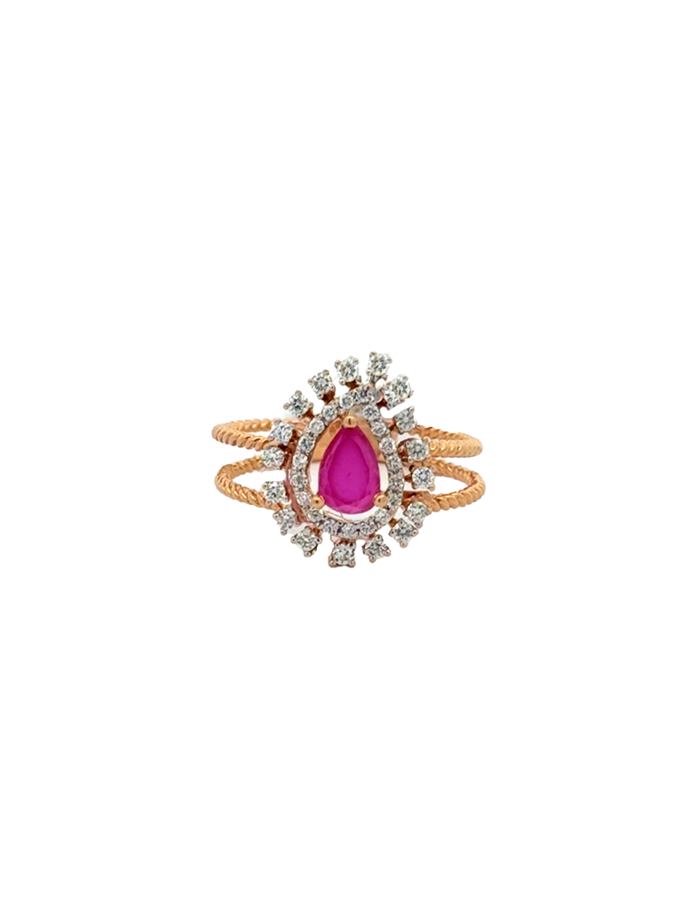 Ladies Diamond Rimg - 18 Karat