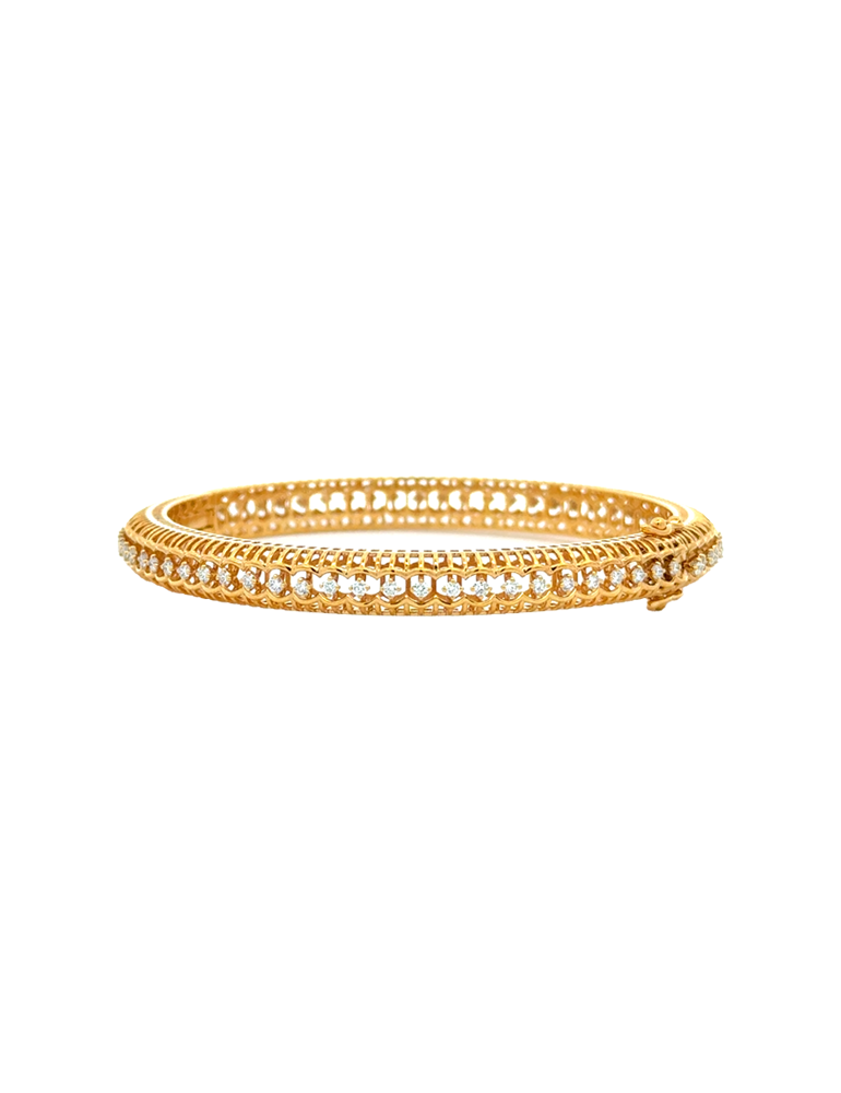 Celestia Diamond Filigree Bangles - 18 Karat