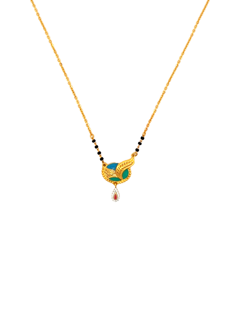 Royal Paisley Gold Mangalsutra - 22 Karat