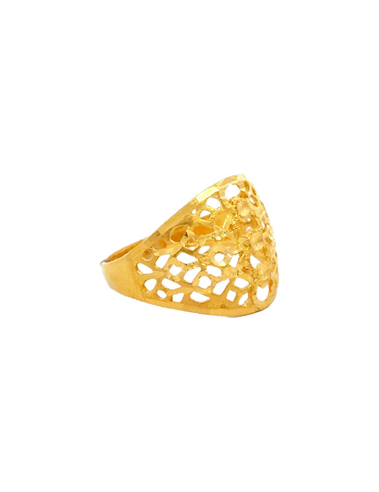Aabhushan Gold Lace Ring - 22 karat