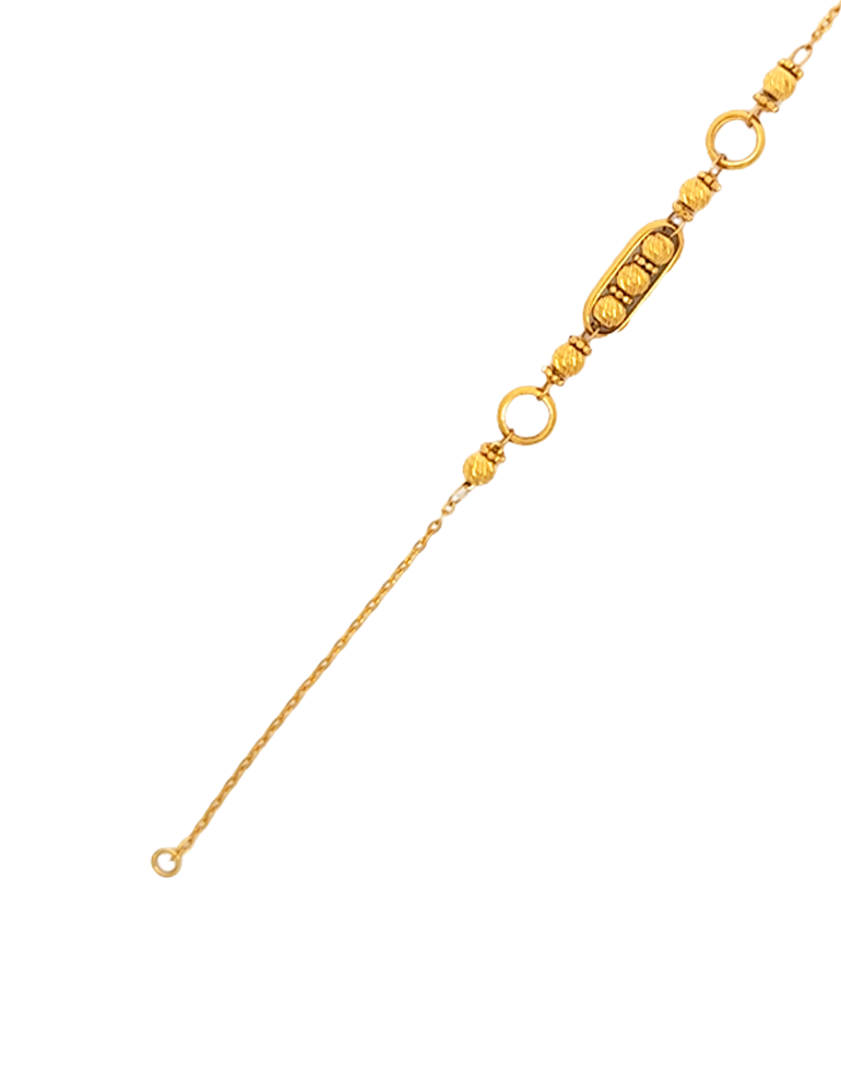 Heritage Bar Gold Bracelet - 22 Karat