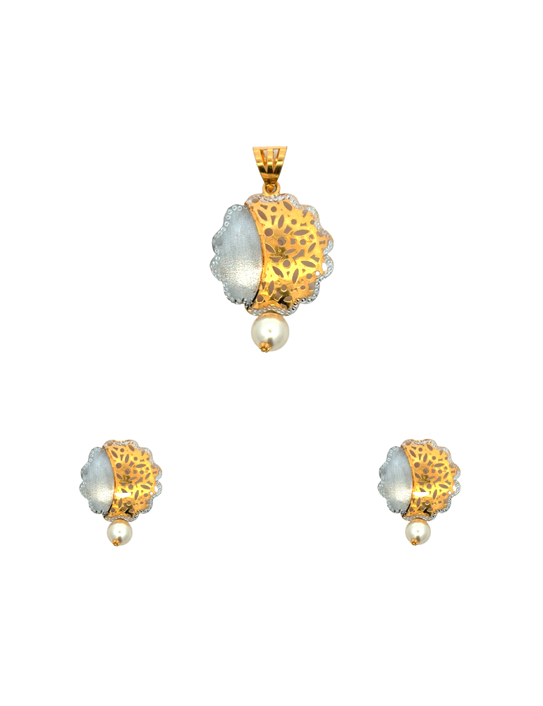 Gold Fancy Pendant Set - 22 Karat