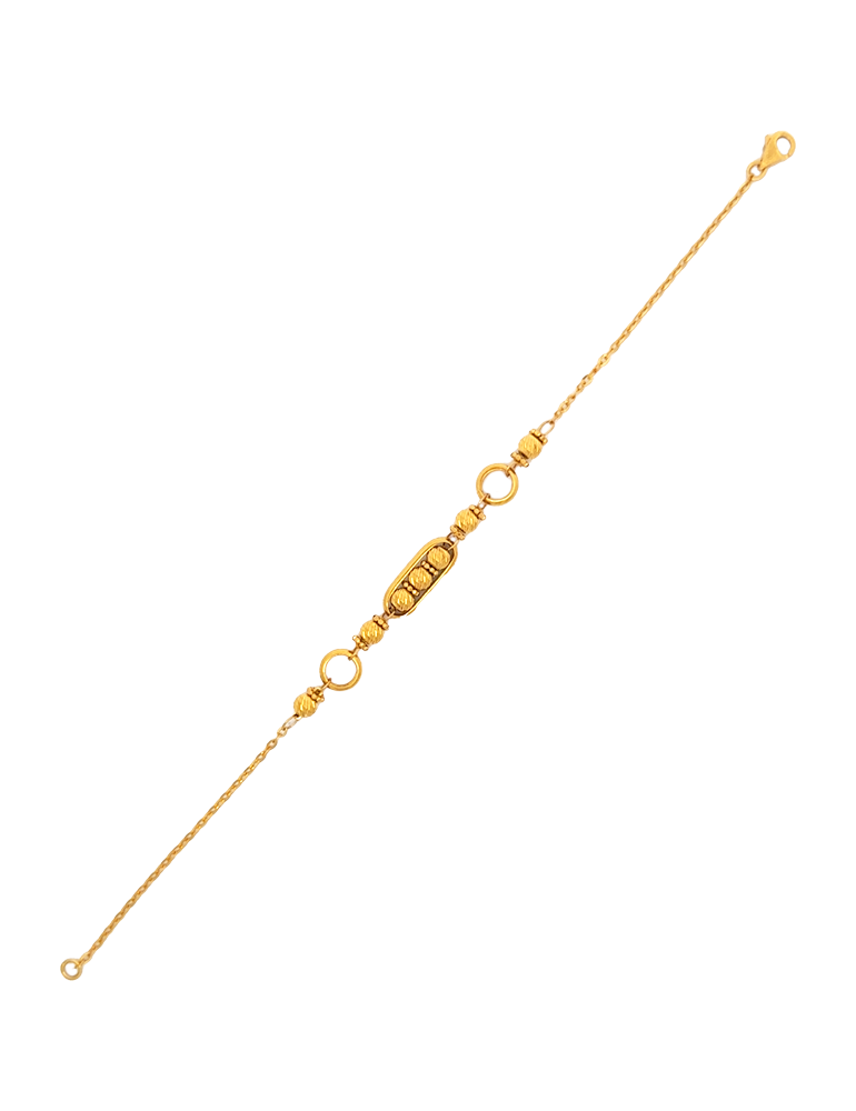 Heritage Bar Gold Bracelet - 22 Karat