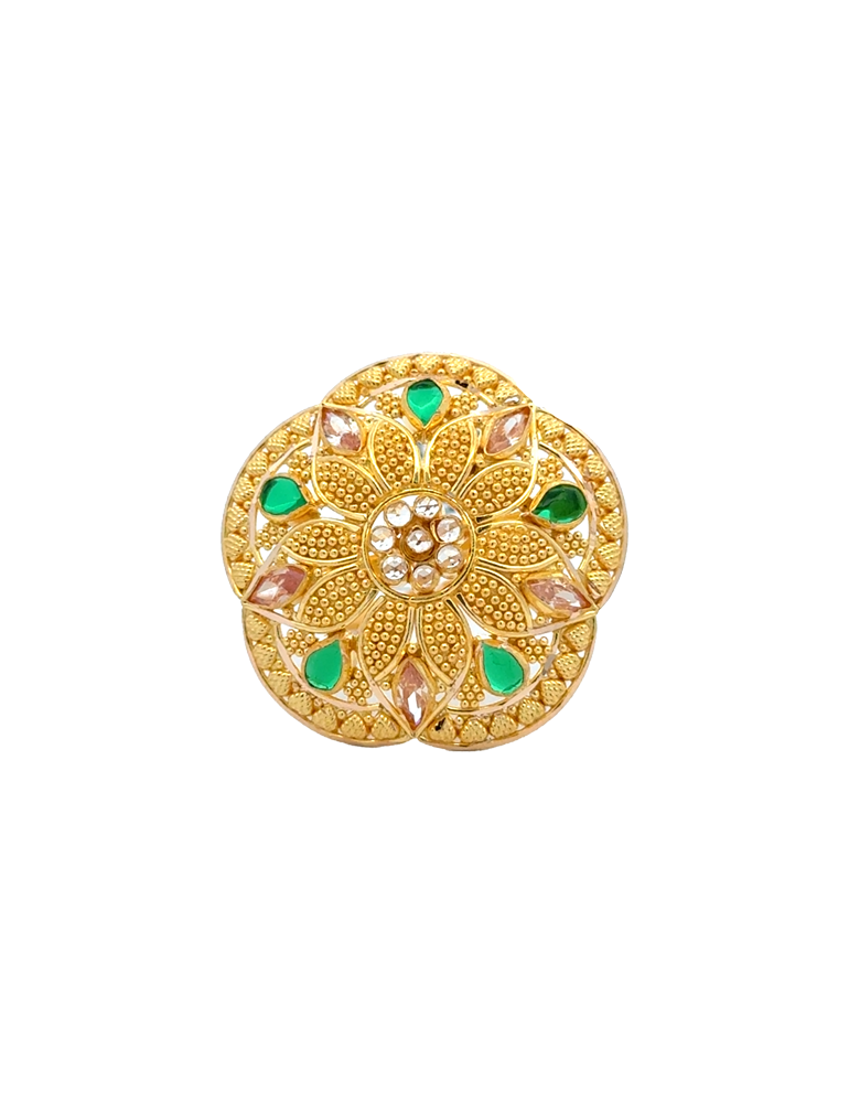 Ethnic Floral Medallion Ring