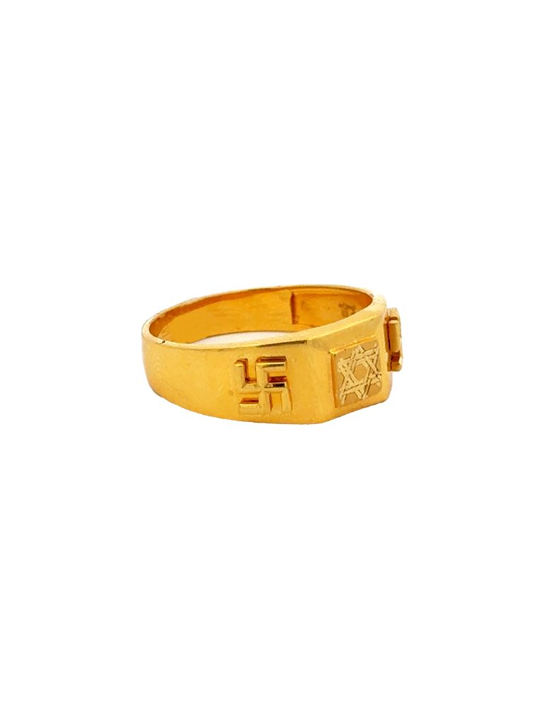 Traditional Swastik Gold Ring