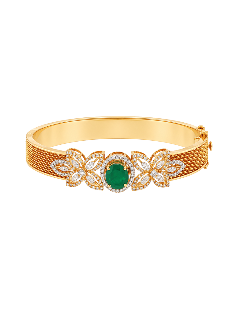 Emerald Trellis Diamond Bracelet - 18 Karat