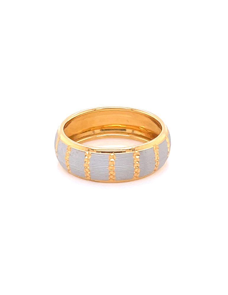 Gold Two-tone Band 22 Karat