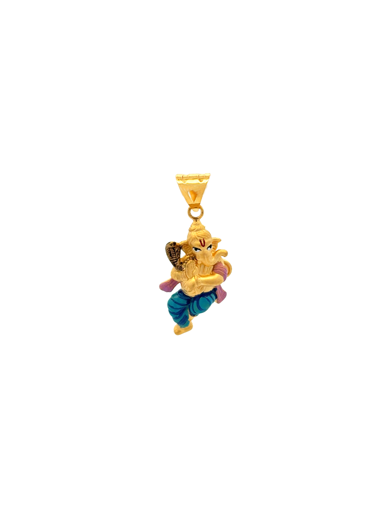 Nartan Vinayaka Pendant - 22 Kt