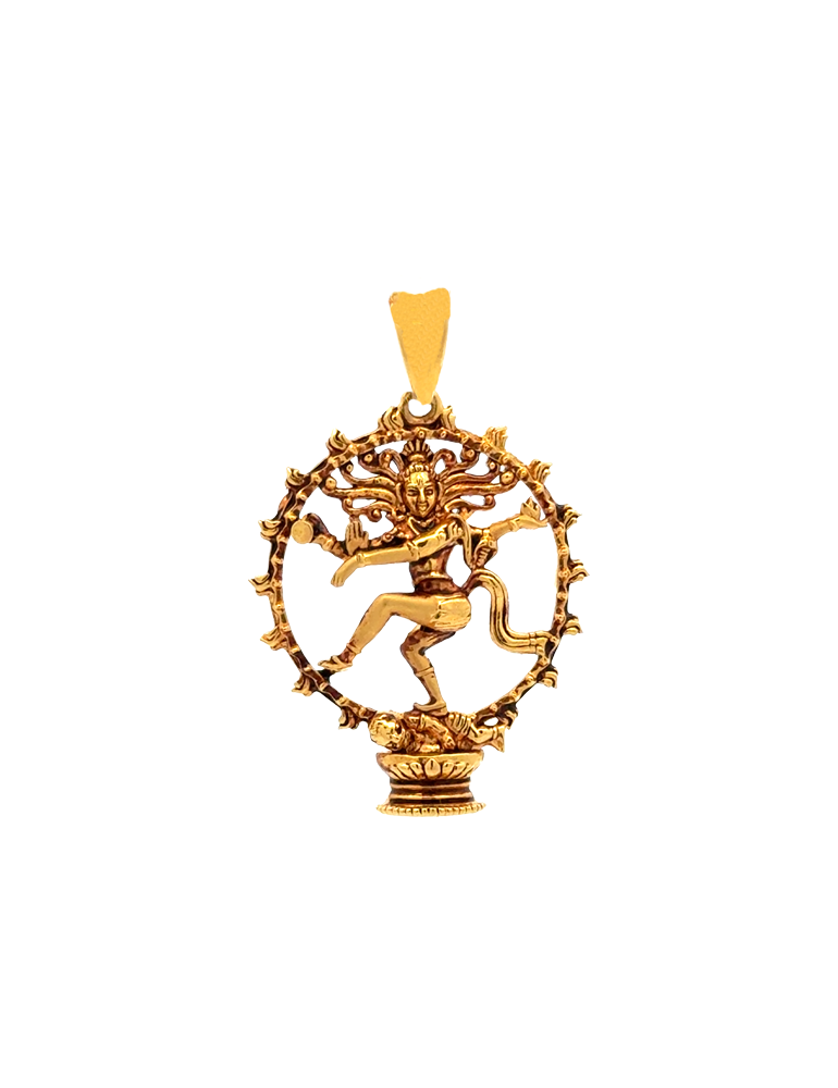 Gold Natraj Pendant 22 karat