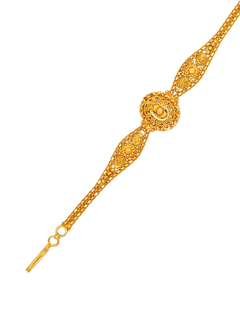 Aarunya Royal Filigree Bracelet - 22 Karat