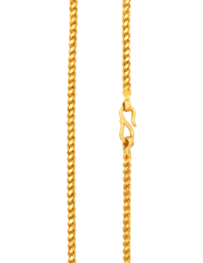 Gold Helix Rope Chains 22 Kt
