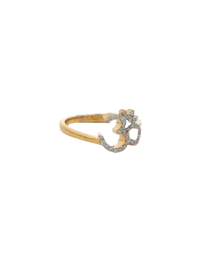 Diamond Yellow Gold Ring - 18 Kt