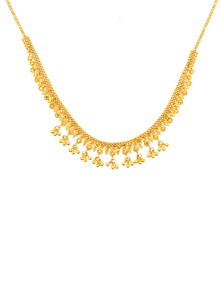 Gold Heirloom Fringe Set with Earrings - 22 Karat